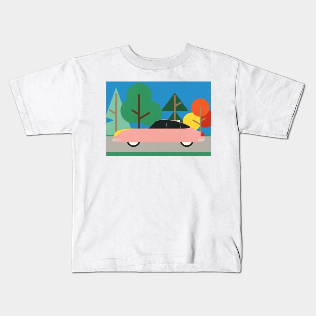 Old School Future Car Kids T-Shirt by Rosi Feist